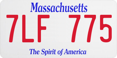 MA license plate 7LF775