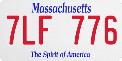 MA license plate 7LF776
