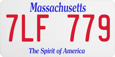 MA license plate 7LF779