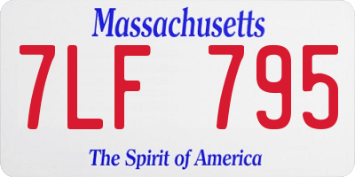 MA license plate 7LF795