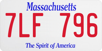 MA license plate 7LF796