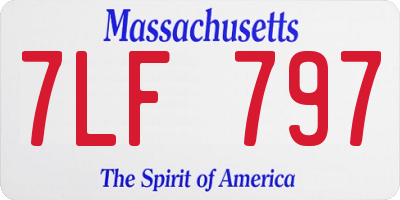 MA license plate 7LF797