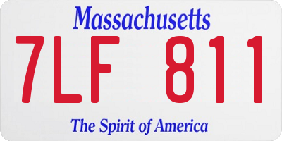 MA license plate 7LF811