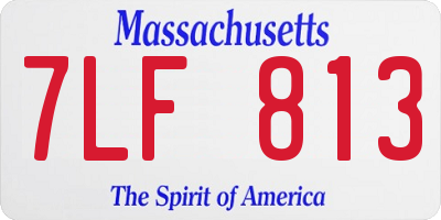 MA license plate 7LF813