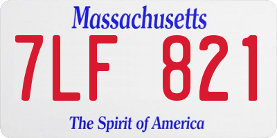MA license plate 7LF821