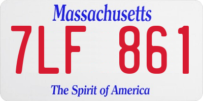 MA license plate 7LF861