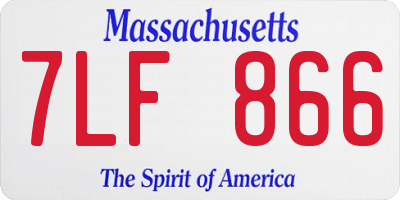 MA license plate 7LF866
