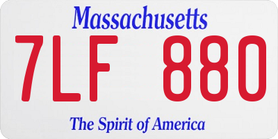 MA license plate 7LF880