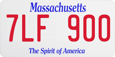 MA license plate 7LF900