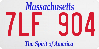 MA license plate 7LF904