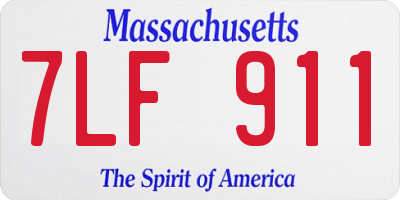 MA license plate 7LF911