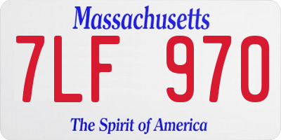 MA license plate 7LF970
