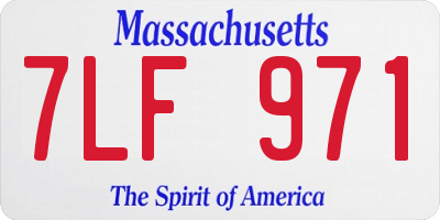 MA license plate 7LF971