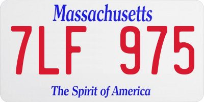 MA license plate 7LF975