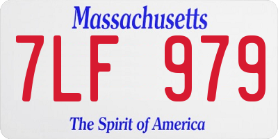 MA license plate 7LF979