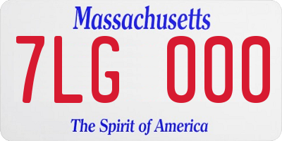 MA license plate 7LG000