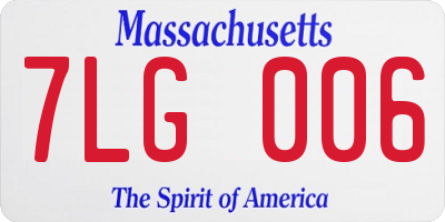 MA license plate 7LG006