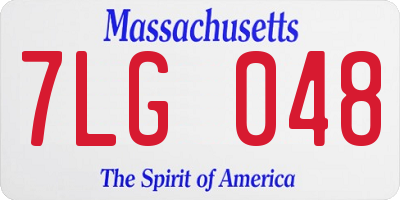 MA license plate 7LG048