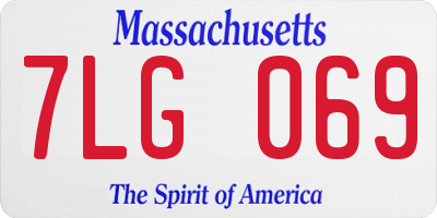 MA license plate 7LG069