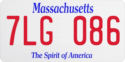 MA license plate 7LG086