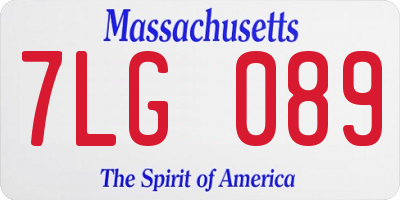 MA license plate 7LG089