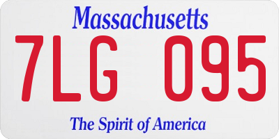 MA license plate 7LG095