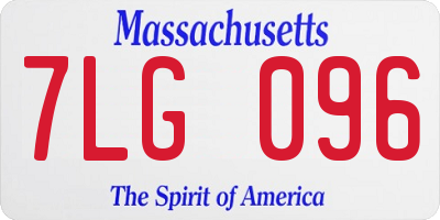 MA license plate 7LG096