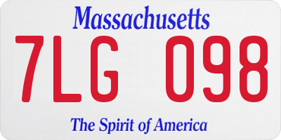 MA license plate 7LG098