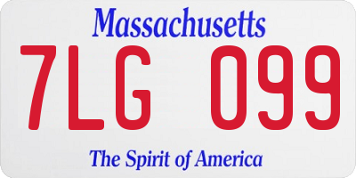 MA license plate 7LG099