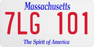 MA license plate 7LG101
