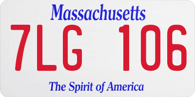 MA license plate 7LG106