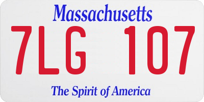 MA license plate 7LG107