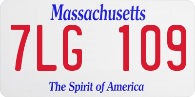 MA license plate 7LG109