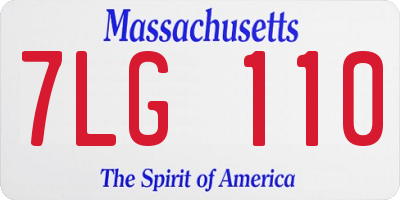 MA license plate 7LG110