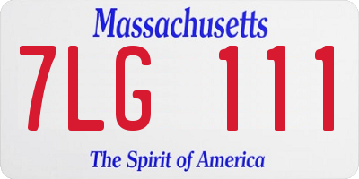 MA license plate 7LG111
