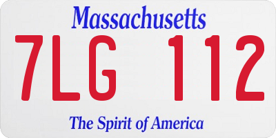 MA license plate 7LG112