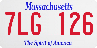 MA license plate 7LG126