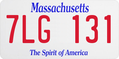 MA license plate 7LG131