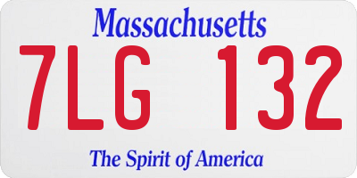 MA license plate 7LG132