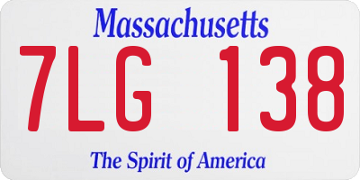 MA license plate 7LG138