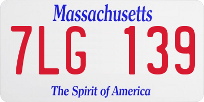 MA license plate 7LG139