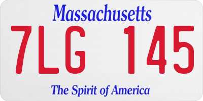 MA license plate 7LG145
