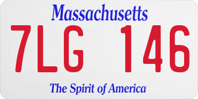 MA license plate 7LG146