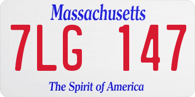MA license plate 7LG147
