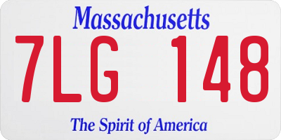 MA license plate 7LG148