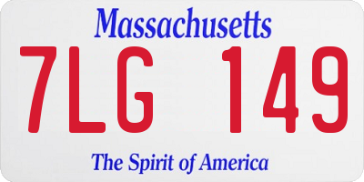 MA license plate 7LG149