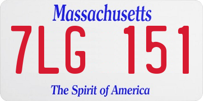 MA license plate 7LG151