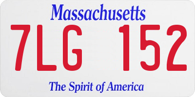 MA license plate 7LG152