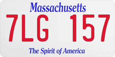 MA license plate 7LG157