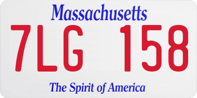 MA license plate 7LG158